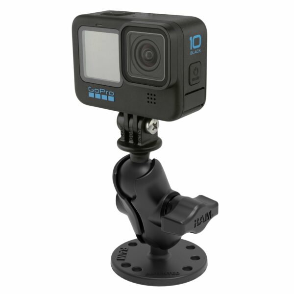 RAM Drill-Down Doppio Supporto a Sfera con Adattatore Universale per Action Camera Ram Mounts RAM-B-138-A-GOP1U