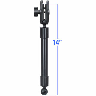 RAM 14 "Prolunga per tubo in PVC con estremità sferiche e braccio a doppia presa Ram Mounts RAP-BB-230-14-201U