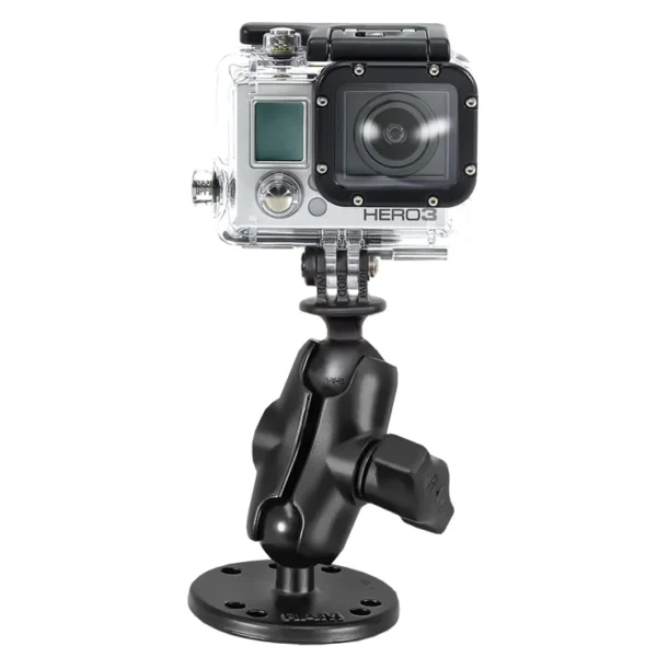 SUPPORTO SUPERFICIE PIANA RAM-MOUNT RAM-B-138-A-GOP1U CON ASTA PICCOLA BARCA, AUTO PER VIDEOCAMERA GoPro Hero e Garmin Virb