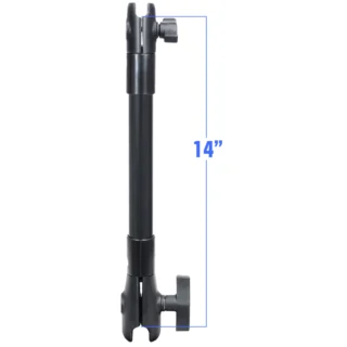 asta RIGIDA DI 35,56cm RAM Mounts RAP-CB-201-14U con doppia asta DI COLLEGAMENTO B e C