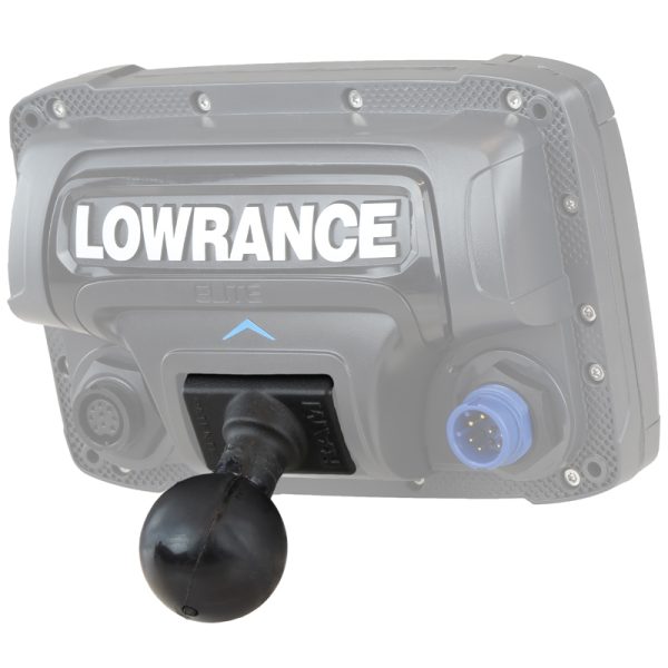 Adattatore ram-mount RAM-202-LO11 per ecoscandaglio serie Lowrance Elite-5 & Mark-5 Series Fishfinders