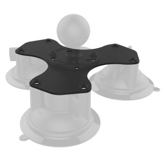ADATTATORE IN METALLO PER TRIPLA VENTOSA SOLO BASE RAM-MOUNT RAM-224-3BPU