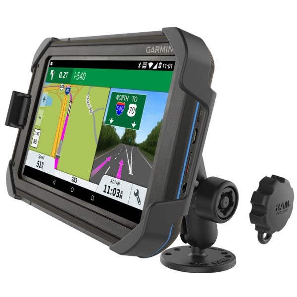 Supporto superficie piana con sistema antifurto per Garmin Fleet 770 780 790 RAM-B-138L-GA75LU