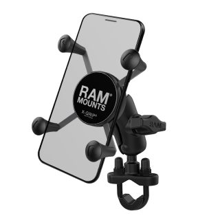 SUPPORTO A MANUBRIO RAM-MOUNT RAM-B-149Z-A-UN7U A MOLLA A ICS RAM X-GRIP CON BRACCIO CORTO