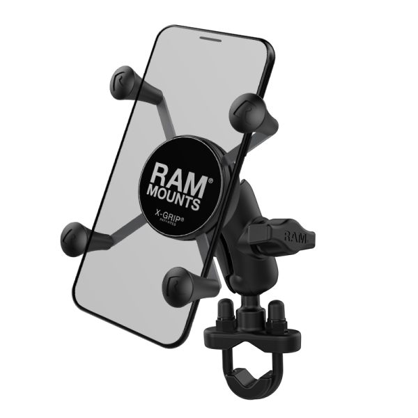 SUPPORTO A MANUBRIO RAM-MOUNT RAM-B-149Z-A-UN7U A MOLLA A ICS RAM X-GRIP CON BRACCIO CORTO