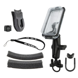 Supporto impermeabile AQUQBOX ANTIVIBRAZIONE per Garmin E Tomtom RAM-B-149Z-AQ7-1U per IPHONE 4