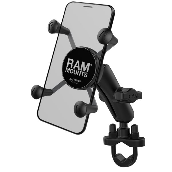 Supporto a manubrio Ram Mounts RAM-B-149Z-UN7U chiusura a molla X-GRIP per iPhone e Samsung