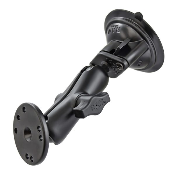 Supporto Ram Mounts RAM-B-166-202U a ventosa con fori AMPS per Garmin e Tomtom