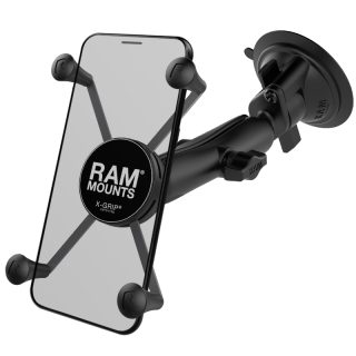 SUPPORTO VENTOSA CON ASTA LUNGA RAM-MOUNT RAM-B-166-C-UN10U X-GRIP per iPhone, Galaxy e smartphone da 6 pollici