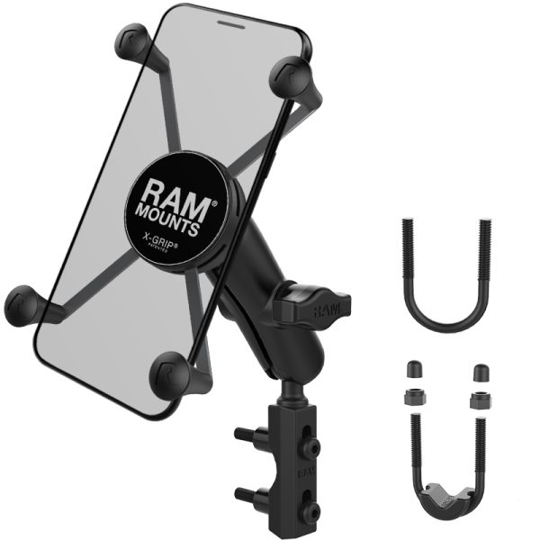 SUPPORTO PULSANTIERA PER MOTO RAM-MOUNT RAM-B-174-UN10 con X-GRIP per iPhone, Galaxy e smartphone da 6 pollici