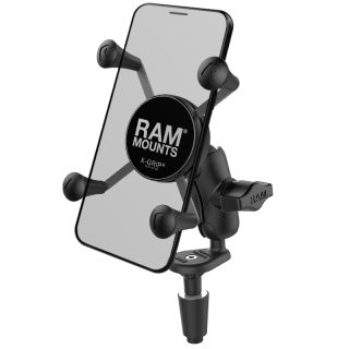 SUPPORTO CANOTTO manubrio MOTO RAM-MOUNT RAM-B-176-A-UN7U per CELLULARI da 5" fino a 6".