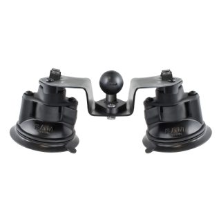 DOPPIA VENTOSA IN METALLOPER VETRO E SUPERFICE CURVA RAM-MOUNT RAM-B-189B-PIV1U