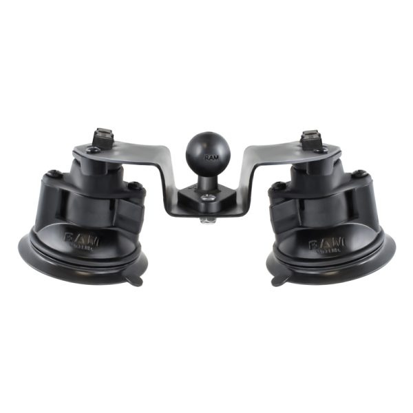 DOPPIA VENTOSA IN METALLOPER VETRO E SUPERFICE CURVA RAM-MOUNT RAM-B-189B-PIV1U