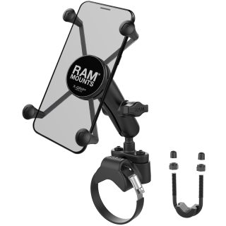SUPPORTO A TUBOLARE DOPPIA CHIUSURA RAM-MOUNT RAM-B-231-2-UN10 con X-GRIP per iPhone, Galaxy e smartphone da 6 pollici