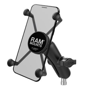 SUPPORTO MANUBRIO A VITE RAM-MOUNT RAM-B-367-UN10U con CRADLE X-GRIP per iPhone, Galaxy e smartphone da 6 pollici