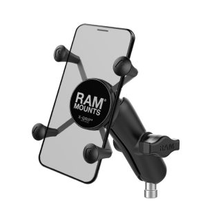 SUPPORTO a VITE PASSANTE MANUBRIO MOTO RAM-MOUNT RAM-B-367-UN7U per CELLULARI da 5" a 6".