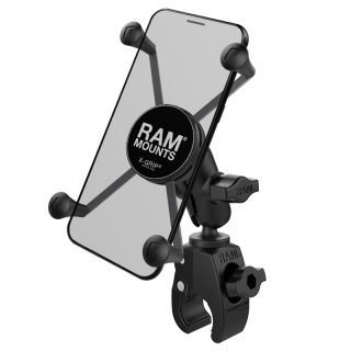 SUPPORTO MANUBRIO A PINZA RAM-B-400-A-HOL-UN10BU per iPhone, Galaxy e smartphones da 5 a 6 pollici.