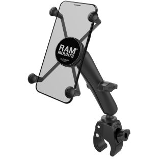 SUPPORTO MANUBRIO A PINZA TOUGH-CLAW RAM-B-400-C-UN10U con X-GRIP  per iPhone, Galaxy e smartphone da 6 pollici