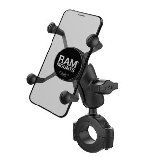 SUPPORTO a TUBOLARE e MANUBRIO MOTO RAM-MOUNT RAM-B-408-112-15-A-UN7U per CELLULARI da 5" a 6".