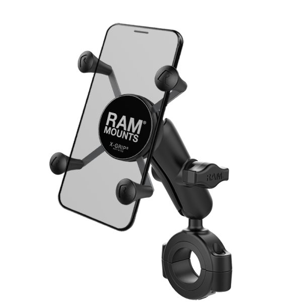 SUPPORTO a TUBOLARE e MANUBRIO MOTO RAM-MOUNT RAM-B-408-112-15-UN7U X-GRIP per IPHONE E SAMSUNG