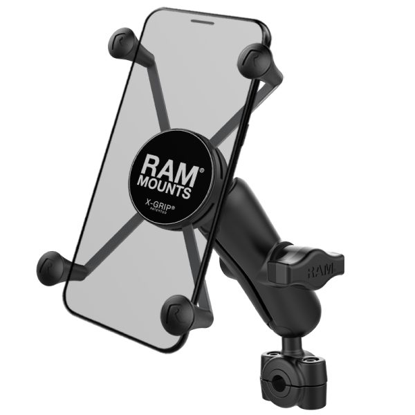 SUPPORTO MANUBRIO Torque RAM-MOUNT RAM-B-408-37-62-UN10U con X-GRIP  per iPhone, Galaxy e smartphone da 6 pollici