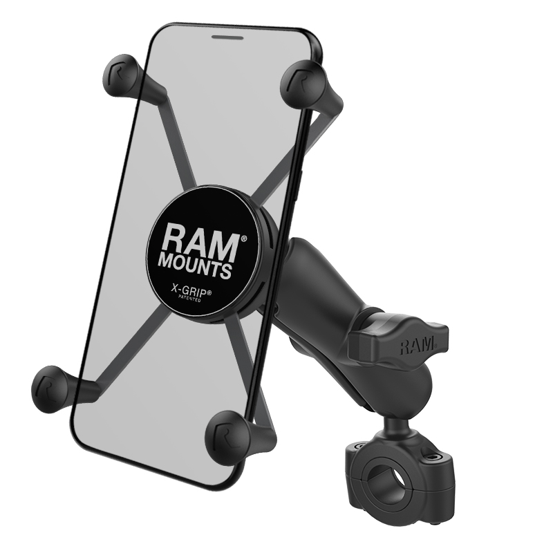 RAM-B-408-75-1-UN10U MOUNT HANDLEBAR SUPPORT with X-GRIP for