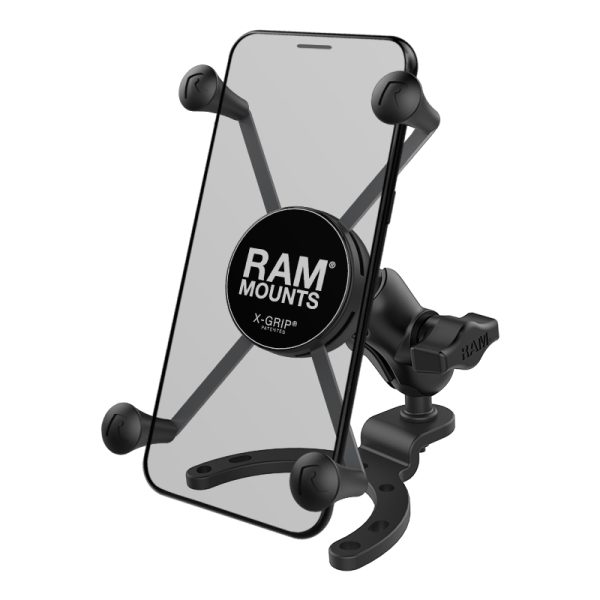 SUPPORTO RAM-MOUNT RAM-B-411-A-UN10BU SERBATOIO GASOLIO MOTO con X-GRIP per iPhone, Galaxy e smartphone da 6 pollici