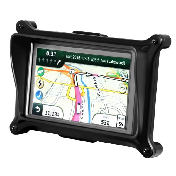 Mascherina Holder per Garmin dezl 560LMT & 560LT RAM-HOL-GA43LU con ANTIFURTO E VISIERA PARASOLE