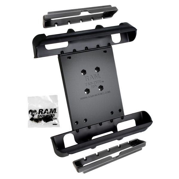 Mascherina Cradle (culla) UNIVERSALE a molla RAM-HOL-TAB-IPADU RAM con doppio adattatore PER Apple iPad