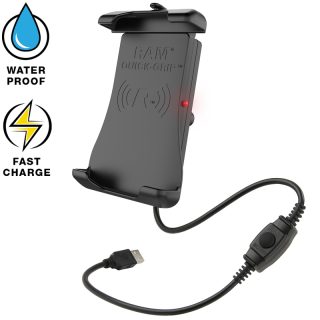 Attacco Tough-Charge RAM Mounts Tough-Charge RAM-HOL-UN14WB con ricarica wireless impermeabile