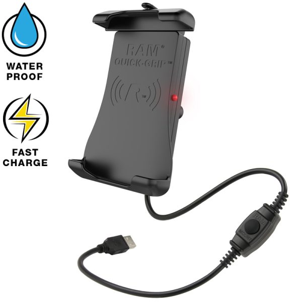 Attacco Tough-Charge RAM Mounts Tough-Charge RAM-HOL-UN14WB con ricarica wireless impermeabile