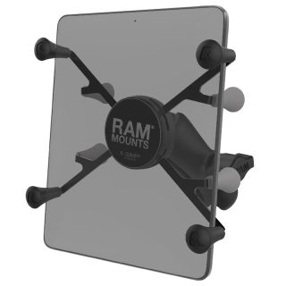 SUPPORTO A MANUBRIO RAM-MOUNT RAM-HOL-UN8B-201U CON SFERA DI TIPO B ASTA MEDIA CON CRADLE X-GRIP