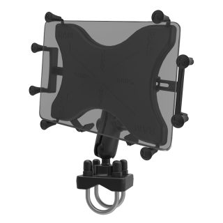 SUPPORTO A DOPPIA ASOLA RAM-HOL-UN9-235U CON ASTA LUNGA E X-GRIP per iPad Pro 9.7, Air, Air 2, iPad 2 3 4 5