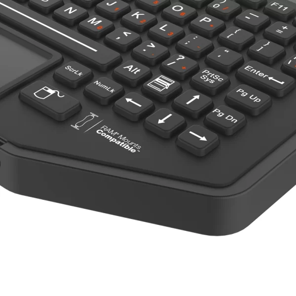 Tastiera robusta Ram Mounts RAM-KB2-USB GDS Tech keyboard con cavo USB e mouse track pad integrato - immagine 3