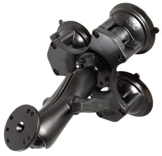 RAM Twist-Lock Triple Suction Cup Mount with Round Plate Ram Mounts RAP-365-101U