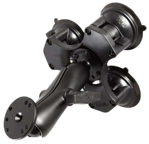 RAM Twist-Lock Triple Suction Cup Mount with Round Plate Ram Mounts RAP-365-101U