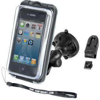 Supporto AQUABOX impermeabile  IN plastica a ventosa RAM Mounts RAP-B-166-2-AQ7-1 per Samsung galaxy IPHONE 4 e 4s