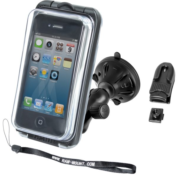 Supporto AQUABOX impermeabile  IN plastica a ventosa RAM Mounts RAP-B-166-2-AQ7-1 per Samsung galaxy IPHONE 4 e 4s