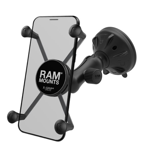 SUPPORTO A VENTOSA RAP-B-166-2-UN10U con CRADLE X-GRIP per iPhone, Galaxy e smartphone da 6" pollici