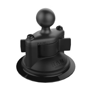 VENTOSA CON ADATTATORE ASTA RAM-MOUNT RAP-B-224-1U IN PLASTICA PER SUPERFICI LISCE O VETRO