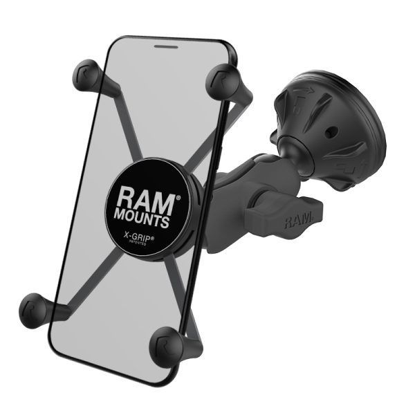 SUPPORTO A VENTOSA RAP-B-224-2-A-UN10U con CRADLE X-GRIP per iPhone, Galaxy e smartphone da 6 pollici