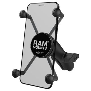 SUPPORTO RAM-MOUNT RAP-HOL-UN10B-201U CON ASTA MEDIA e X-GRIP per iPhone, Galaxy e smartphone da 6 pollici