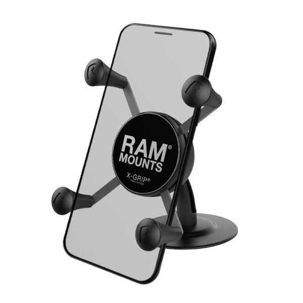 SUPPORTO ADESIVO RAM-MOUNT RAP-SB-180-UN7U DI PICCOLE DIMENSIONI CON X-GRIP per smartphone da 5 a 6 pollici