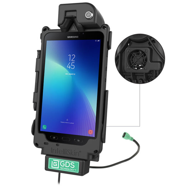UNPKD GDS VEHICLE LOCKING DOCK MUSB W/ FAN FOR SAMSUNG TAB ACTIVE2 & TAB ACTIVE3 Ram Mounts RAM-GDS-DOCKLF-SAM62U - immagine 2