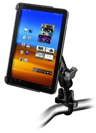 SUPPORTO MANUBRIO MOTO E POGGIATESTA AUTO RAM-B-149Z-SAM5U PER TABLE-PC SAMSUNG GALAXY TAB 10.1 1 e 2
