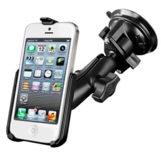 SUPPORTO A VENTOSA RAM-MOUNT RAM-B-166-AP11U PER CRUSCOTTO O PARABREZZA PER AUTOMOBILE, ROULOTTE, PER APPLE IPHONE 5 e 5s