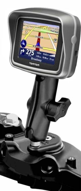SUPPORTO MOTOVEICOLO PER FORCELLA CANOTTO STERZO PER TOMTOM GARMIN MIOWORK RAM-B-176-347U