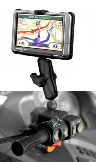 Supporto motociclo vaschetta olio Garmin  NUVI 200w 240w 250w 255w 260w 270w RAM Mounts RAM-B-182-GA25U