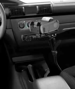 SUPPORTO PER AUTO PER STAMPANTE E TASTIERA CON ATTACCO PER SEDILE AUTO RAM-MOUNT RAM-VPR-104-316-1U
