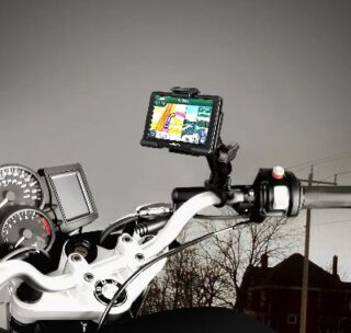 SUPPORTO A MANUBRIO RAM-B-149Z-GA52U RAM Holder per Garmin nuvi 2450 2545LM 2450LM 2460LT 2460LMT 2555LT 2555LMT e 2595LMT PER MOTO, MOTOCICLETTE, BICICLETTE